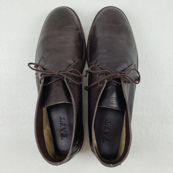Taft Brown Leather Chukka Boot Mens 9 EU 42 Lace Up Gum Sole Shoe Handmade Spain - Picture 11 of 15